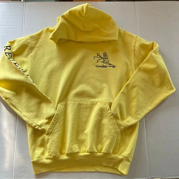 YELLOW REDEMPTION LION PULLOVER HOODIE Men size Large - Picture 11 of 12